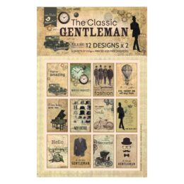 Journaling card pack 6IN by 4IN The classic Gentleman 250 gsm 24 sheets