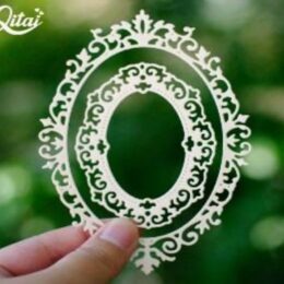 Craft metal thin cut dies vintage oval (pack of 2) 12.5*9CM & 8*6CM