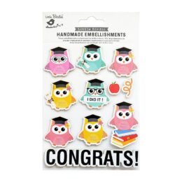 Handmade Stickers Graduation owl