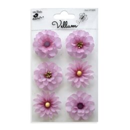 Pink Vellum Daisy Blooms – Set of 6