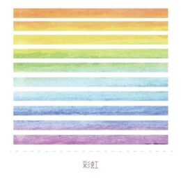 5mm Decorative Washi Tape Set – 10 Rolls (Pastel & Patterned Collection) - Rainbow Gradient