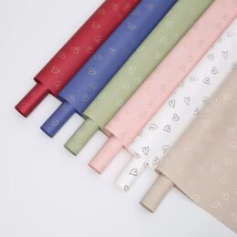 Heart Print Matte Finish Wrapping Sheets – Assorted Colors