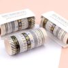 Black & Gold Minimalist Washi Tape Set (10 Rolls)