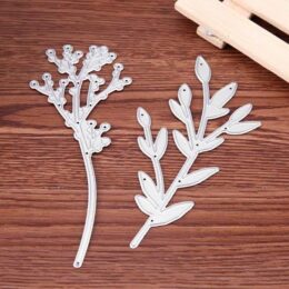 Leaf and Berry Branch Metal Die Set (2 pcs) 12.3* 7.8CM