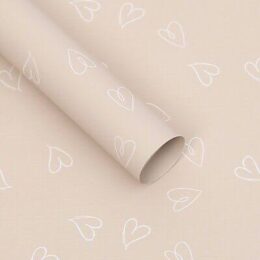 Heart Print Matte Finish Wrapping Sheets – Assorted Colors - 05 Skin Color
