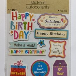 Handmade Stickers Happy Birthday