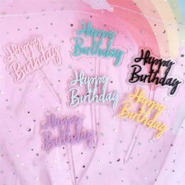 Acrylic Happy Birthday Cake Toppers