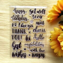 Greetings & Wishes Clear Stamp Set