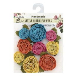 Little Birdie Handmade Layered Roses – Rainbow Bloom