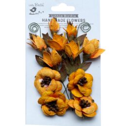 Little Birdie Marigold Cluster Blooms – Handmade Flower Set