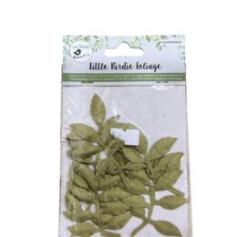 Little Birdie Handmade Green Foliage – Craft Leaves Pack
